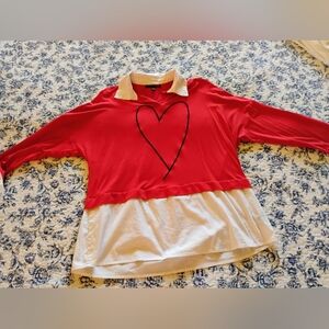 Mischka red  love blouse